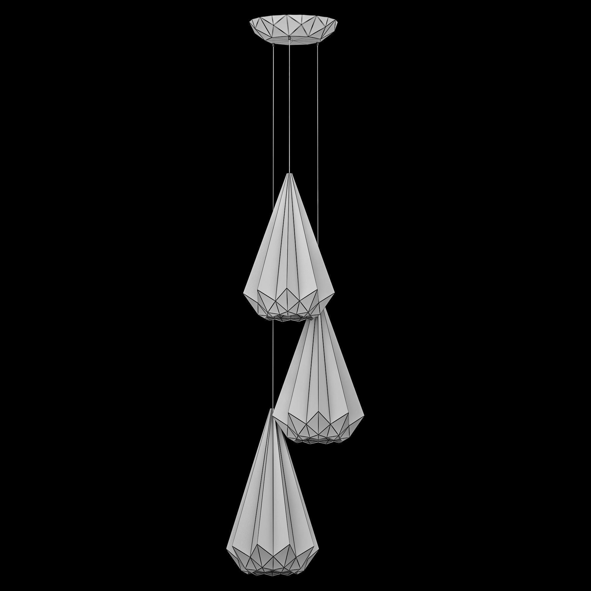 Hatton Three 3-Light pendant 3D model_2