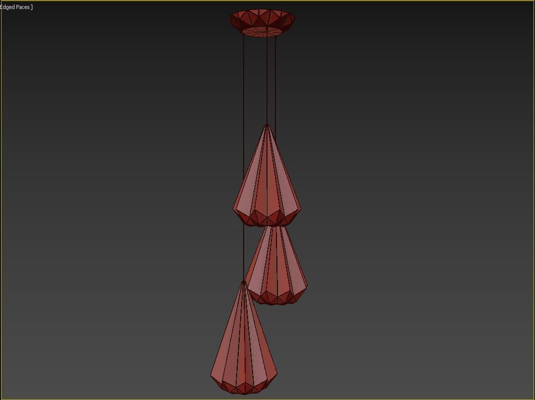 Hatton Three 3-Light pendant 3D model_6