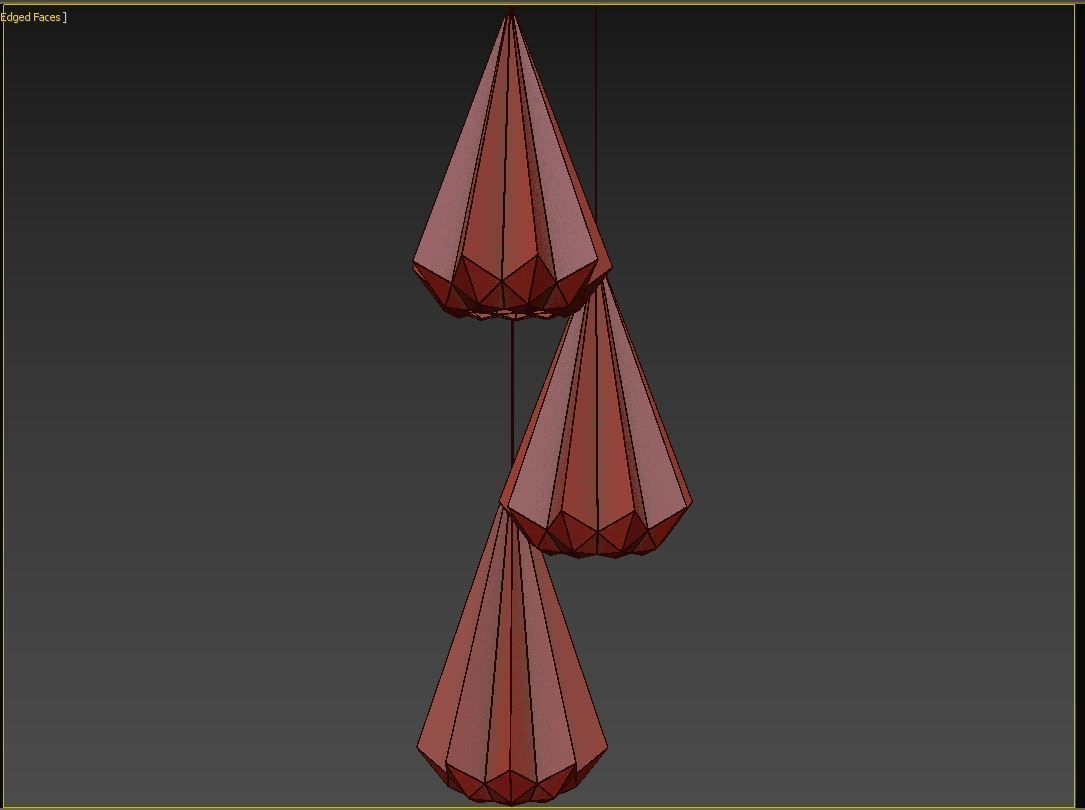 Hatton Three 3-Light pendant 3D model_5