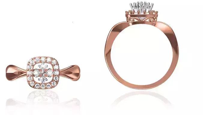 Women Wedding Engagement Ring STL FBX JCD Details