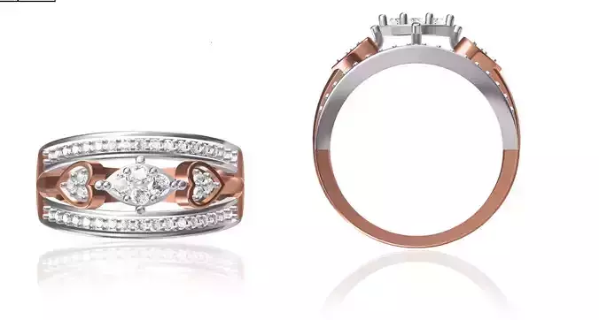 Women Wedding Engagement Ring STL FBX JCD Details