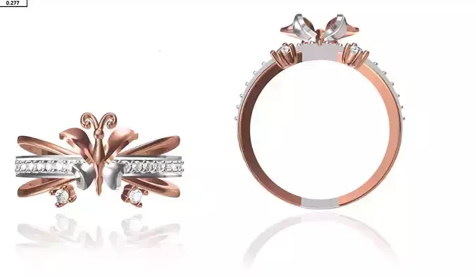 Women Wedding Engagement Ring STL FBX JCD Details