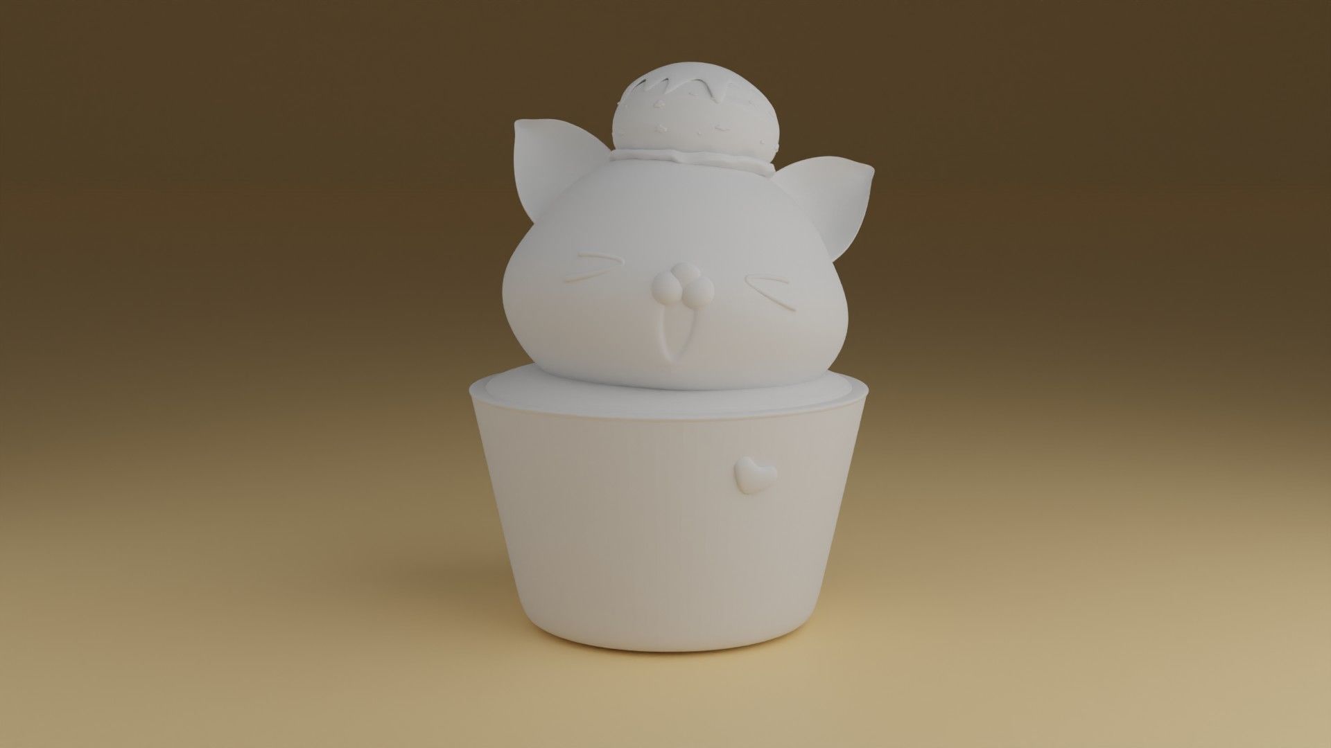 ice kitty 3D print model_1