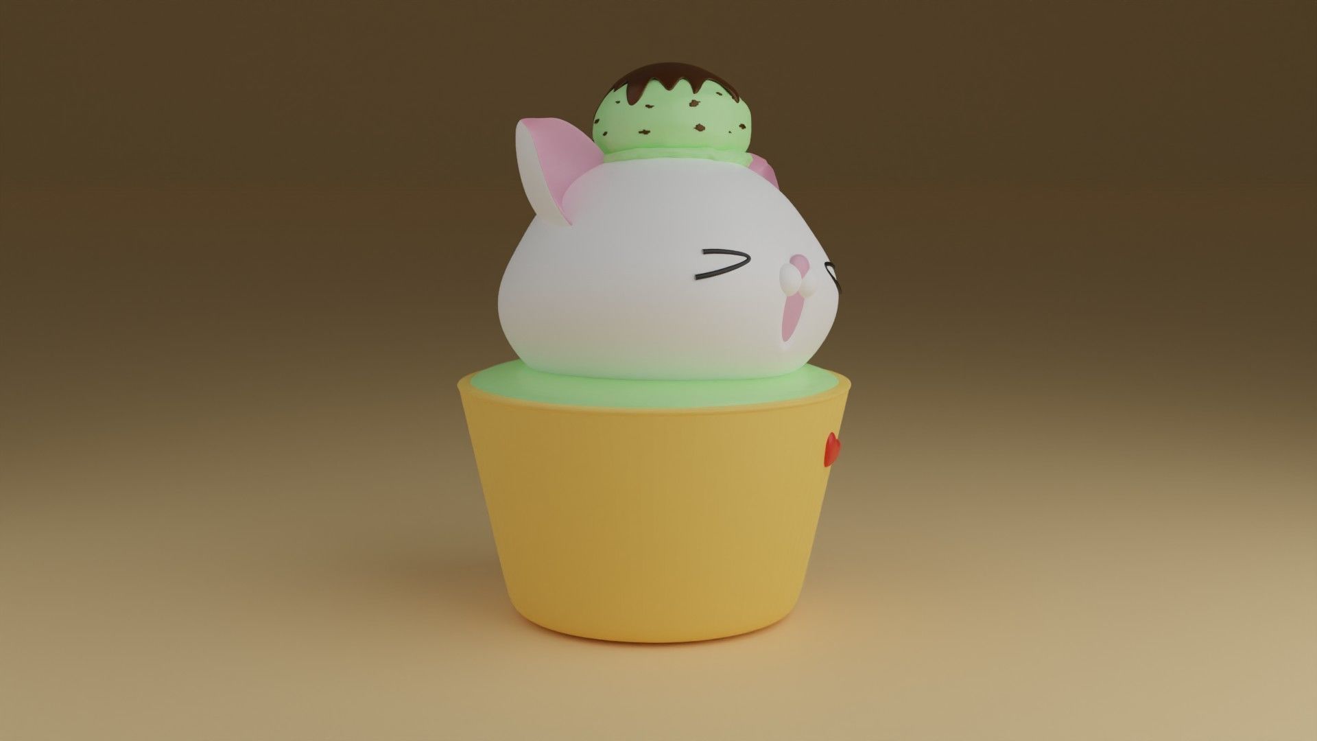 ice kitty 3D print model_5