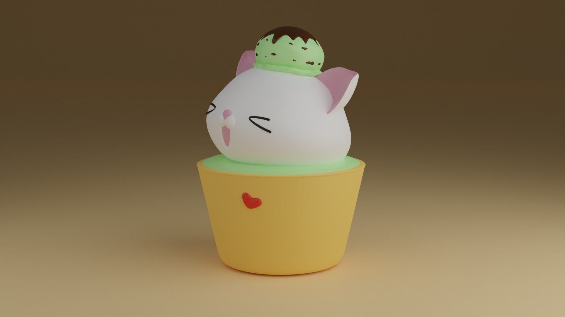 ice kitty 3D print model_11