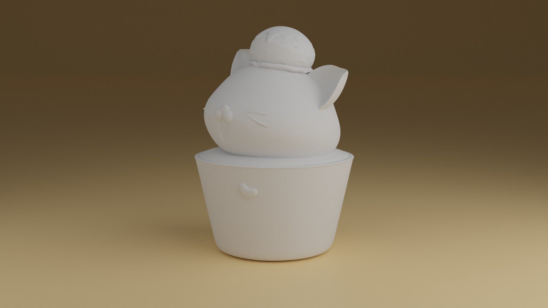 ice kitty 3D print model_4