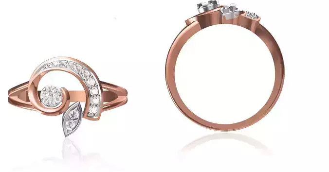 Women Wedding Engagement Ring STL FBX JCD Details