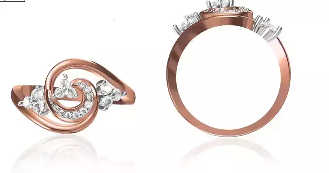 Women Wedding Engagement Ring STL FBX JCD Details