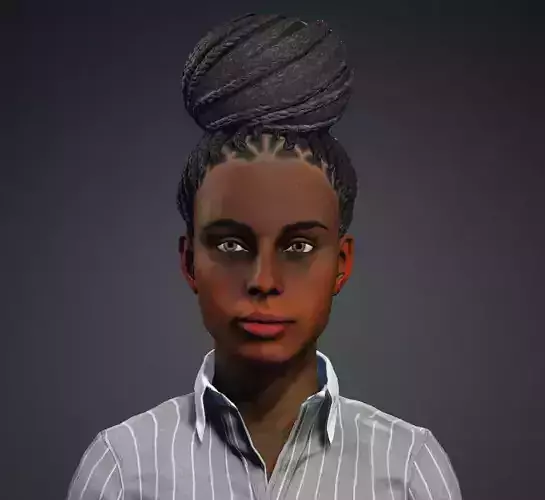 Woman Naked Hight Quality Real time Low-poly 3D model