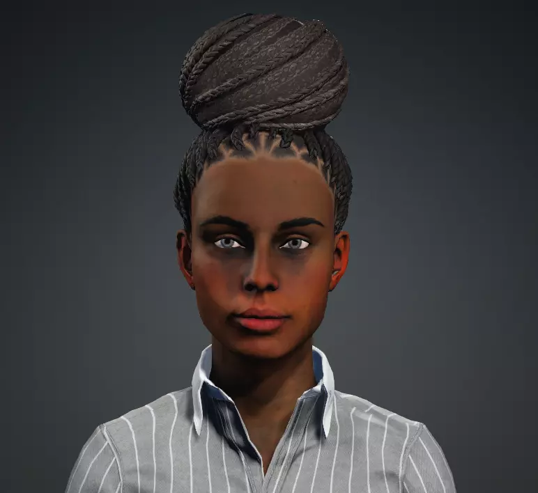 Woman Hight Quality Real time Low-poly 3D model 3D model
