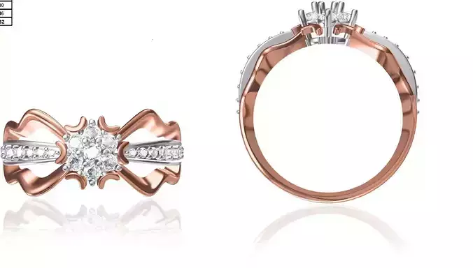 Women Wedding Engagement Ring STL FBX JCD Details