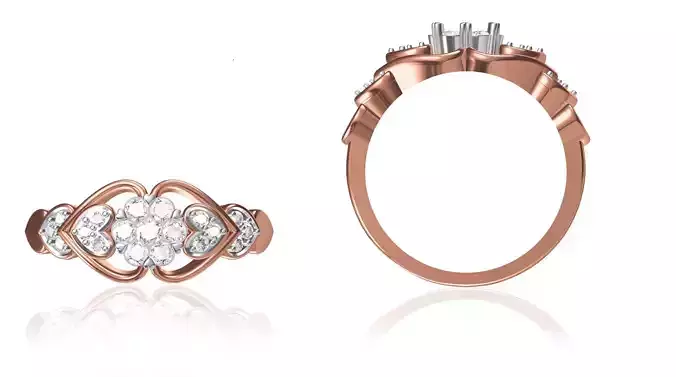 Women Wedding Engagement Ring STL FBX JCD Details