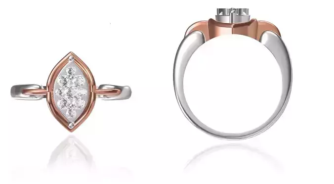 Women Wedding Engagement Ring STL FBX JCD Details