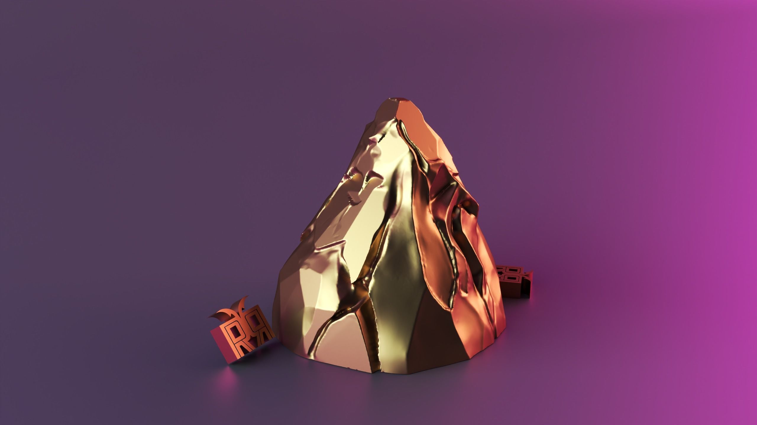 Mountain model 3D print model_1