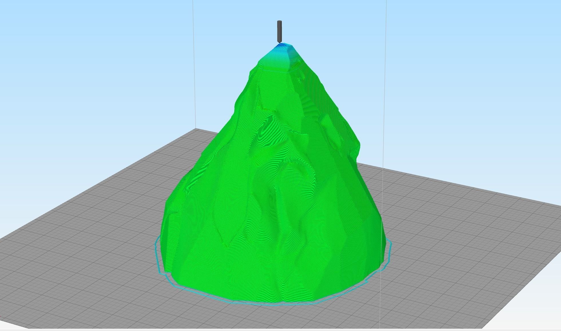 Mountain model 3D print model_3