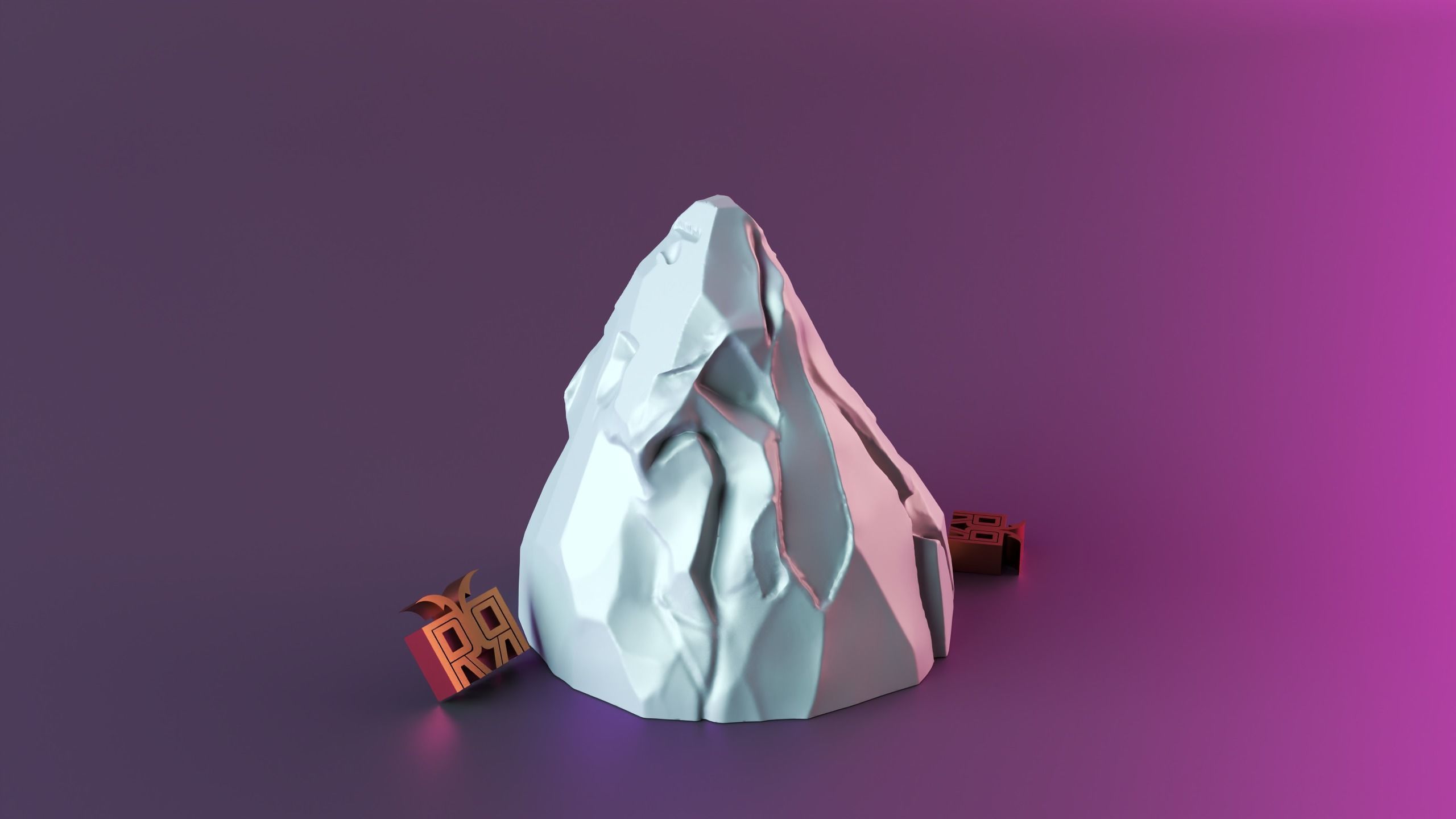 Mountain model 3D print model_2