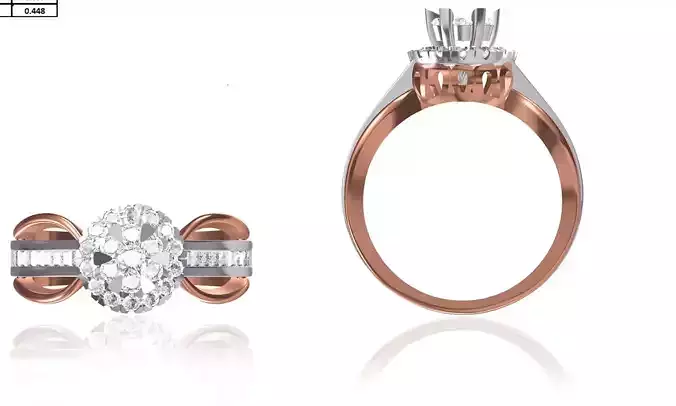 Women Wedding Engagement Ring STL FBX JCD Details