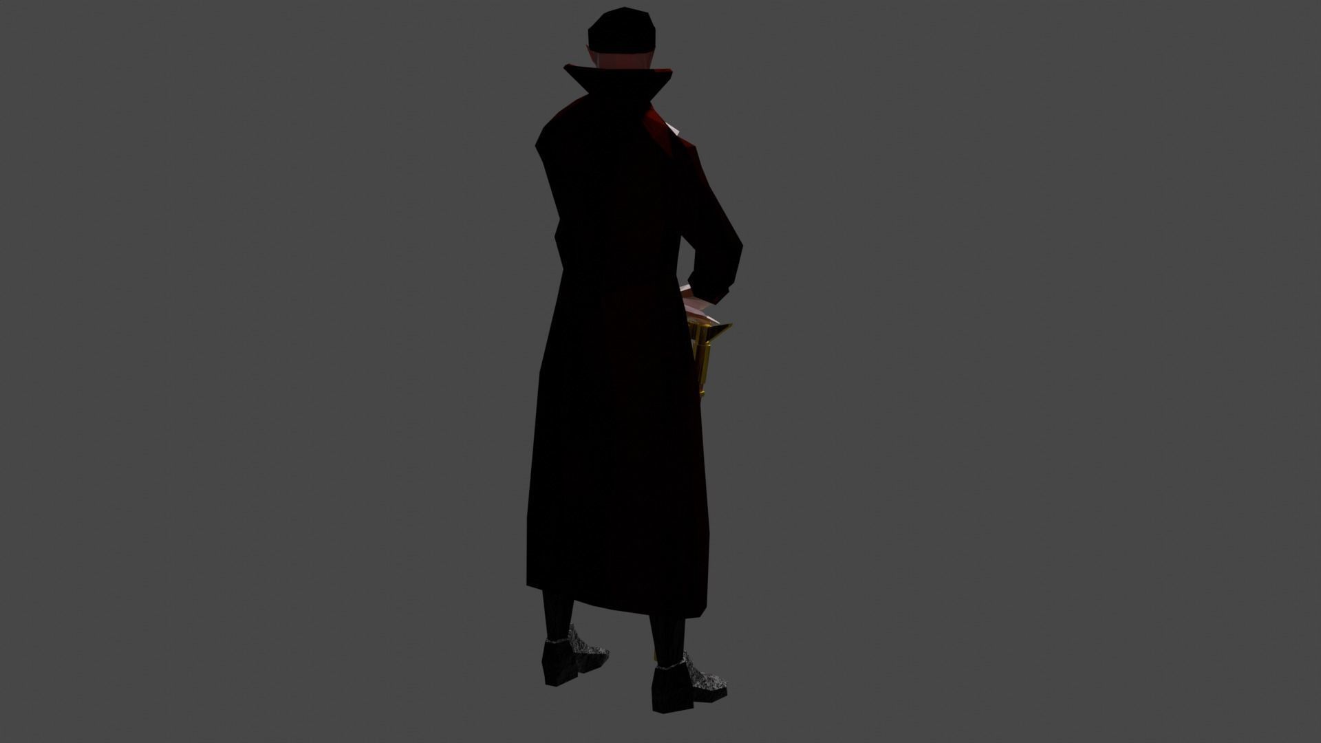 Dracula Vampire Undead Lowpoly Gameready Rigged Low-poly 3D model_3