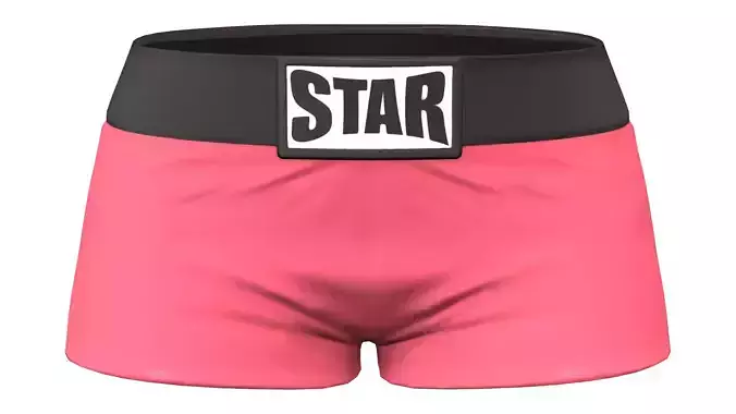 Female Hot Pink Mini Short Sports Pants