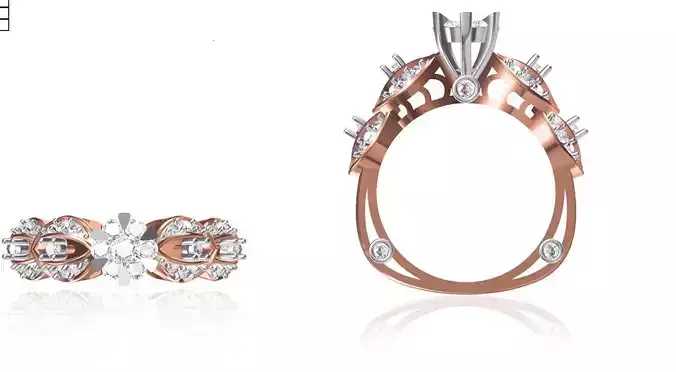 Women Wedding Engagement Ring STL FBX JCD Details