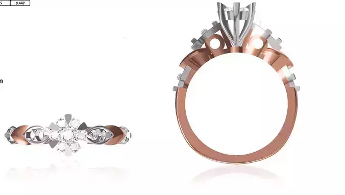 Women Wedding Engagement Ring STL FBX JCD Details