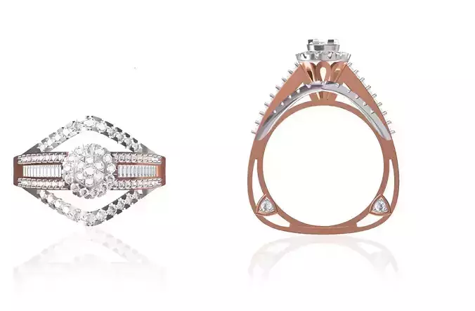 Women Wedding Engagement Ring STL FBX JCD Details