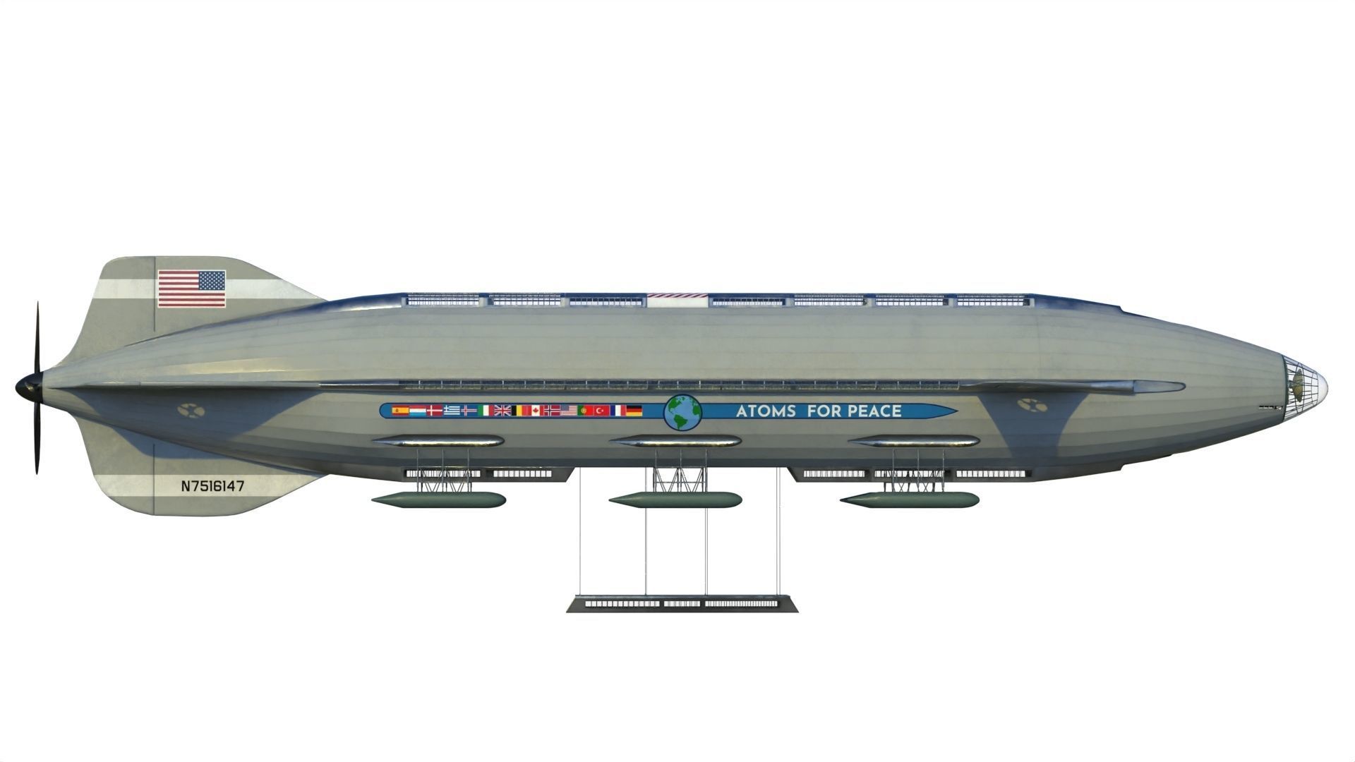 Atoms for peace dirigible 3D model_3