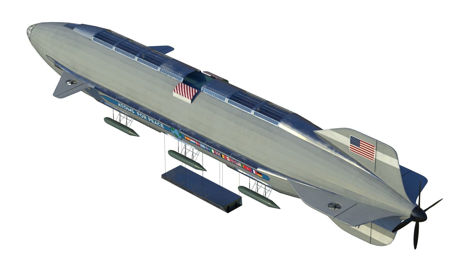 Atoms for peace dirigible 3D model_5