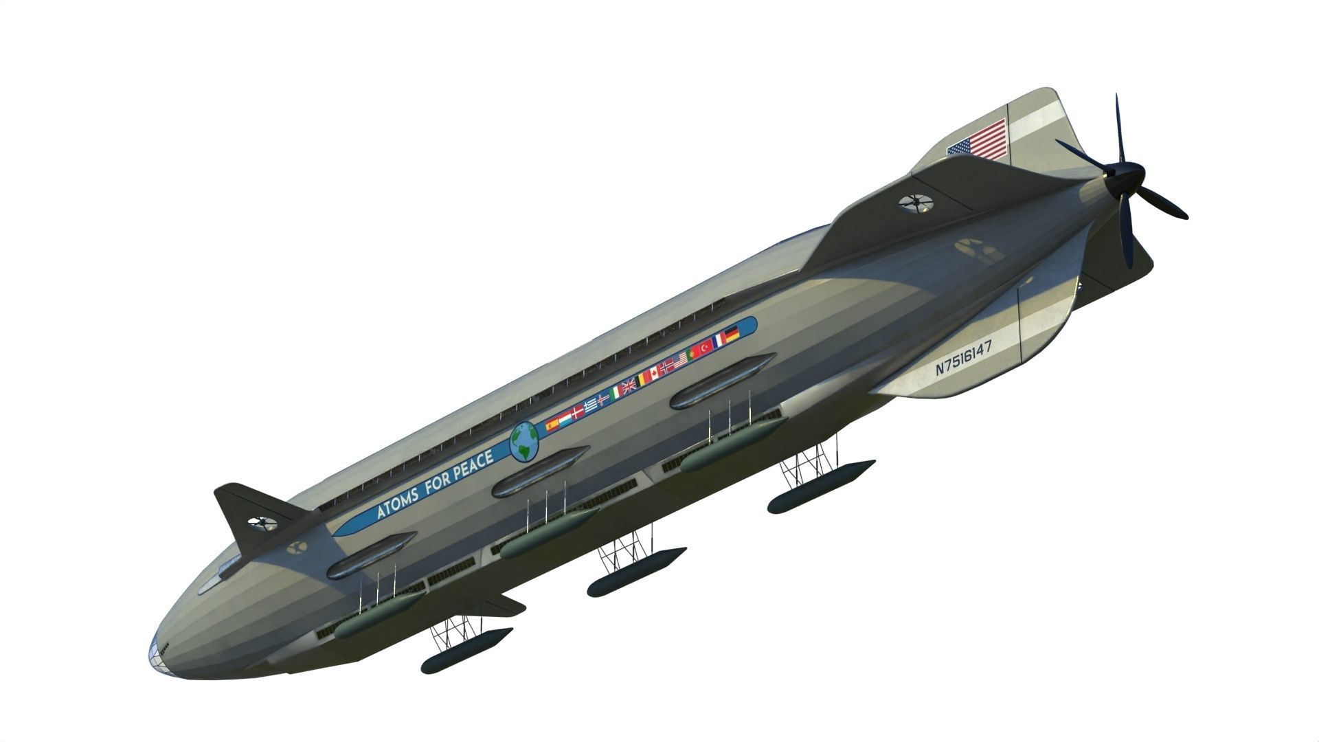 Atoms for peace dirigible 3D model_12