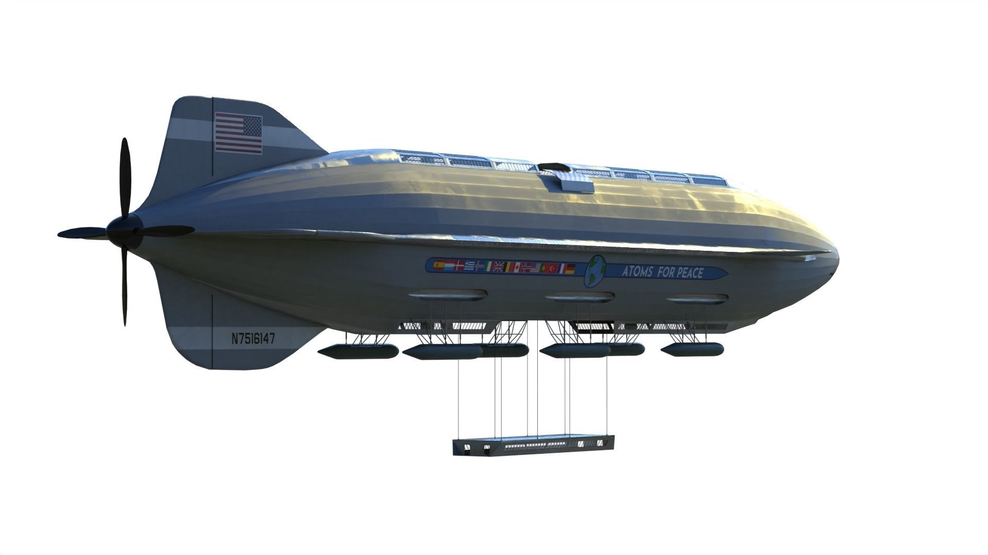 Atoms for peace dirigible 3D model_6