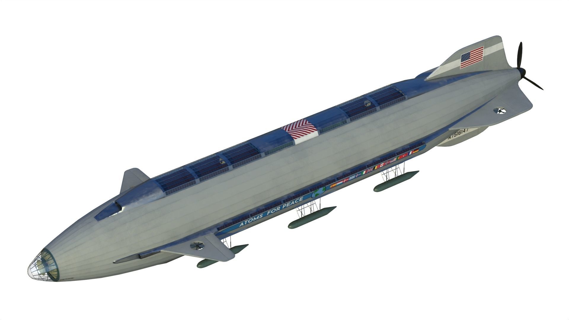 Atoms for peace dirigible 3D model_11