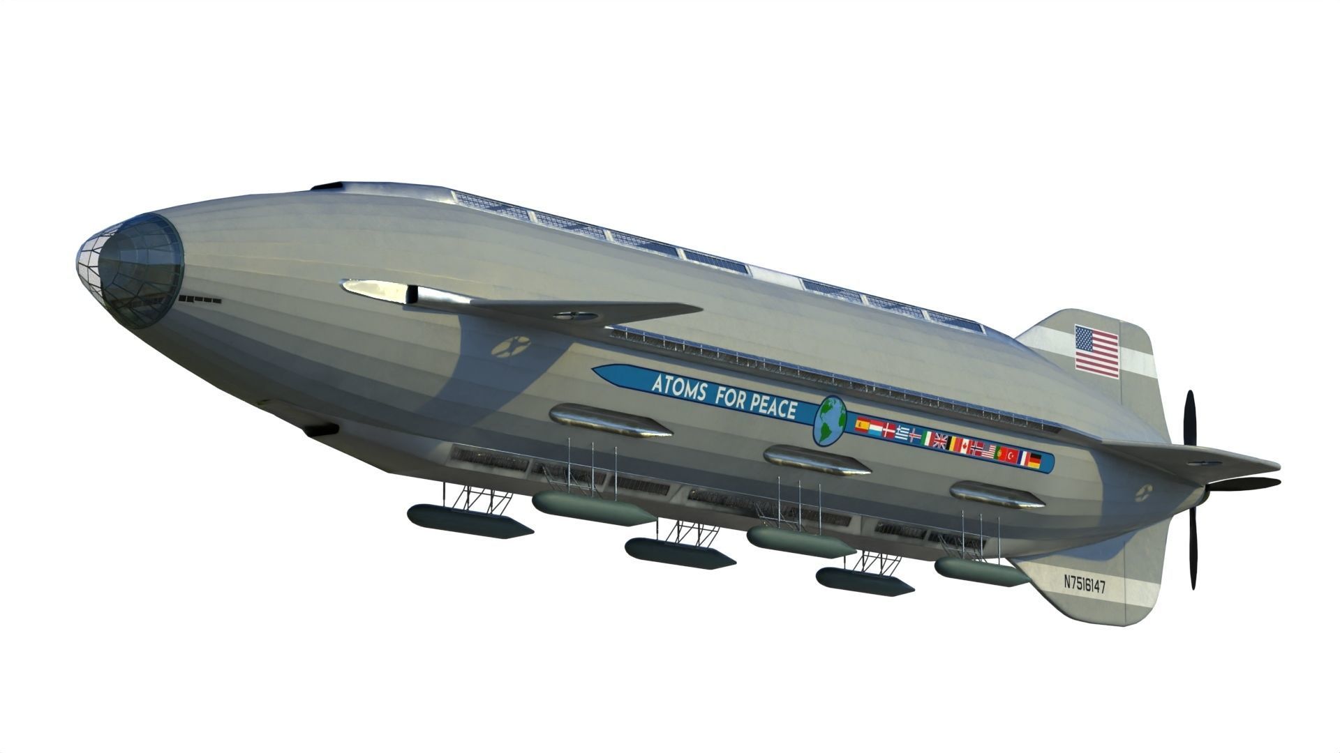 Atoms for peace dirigible 3D model_9