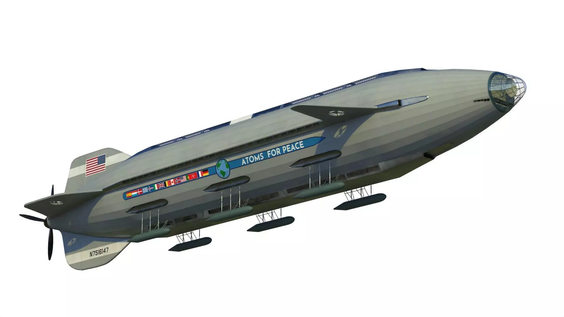 Atoms for peace dirigible 3D model_0
