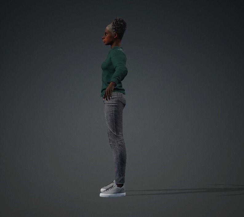 MAYA FEMALE CAHRACTER 3D model 3D model_3