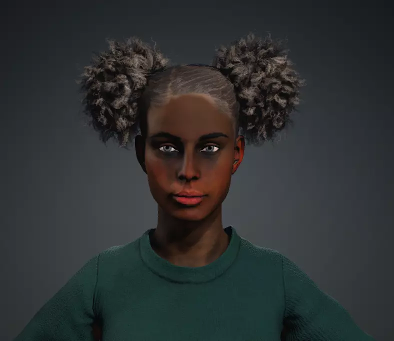 MAYA FEMALE CAHRACTER 3D model 3D model_0