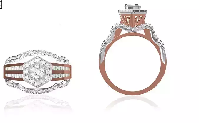 Women Wedding Engagement Ring STL FBX JCD Details