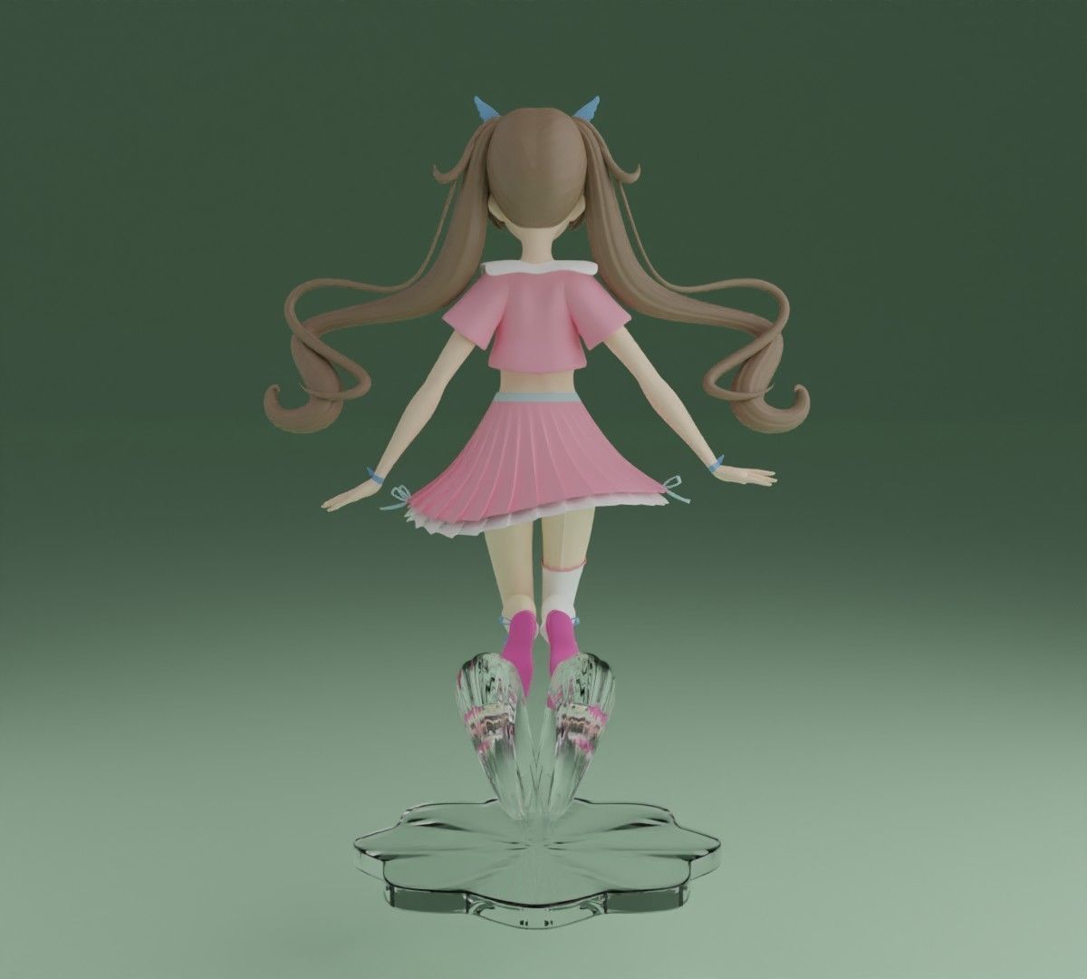 anime school uniform  3D print model_5