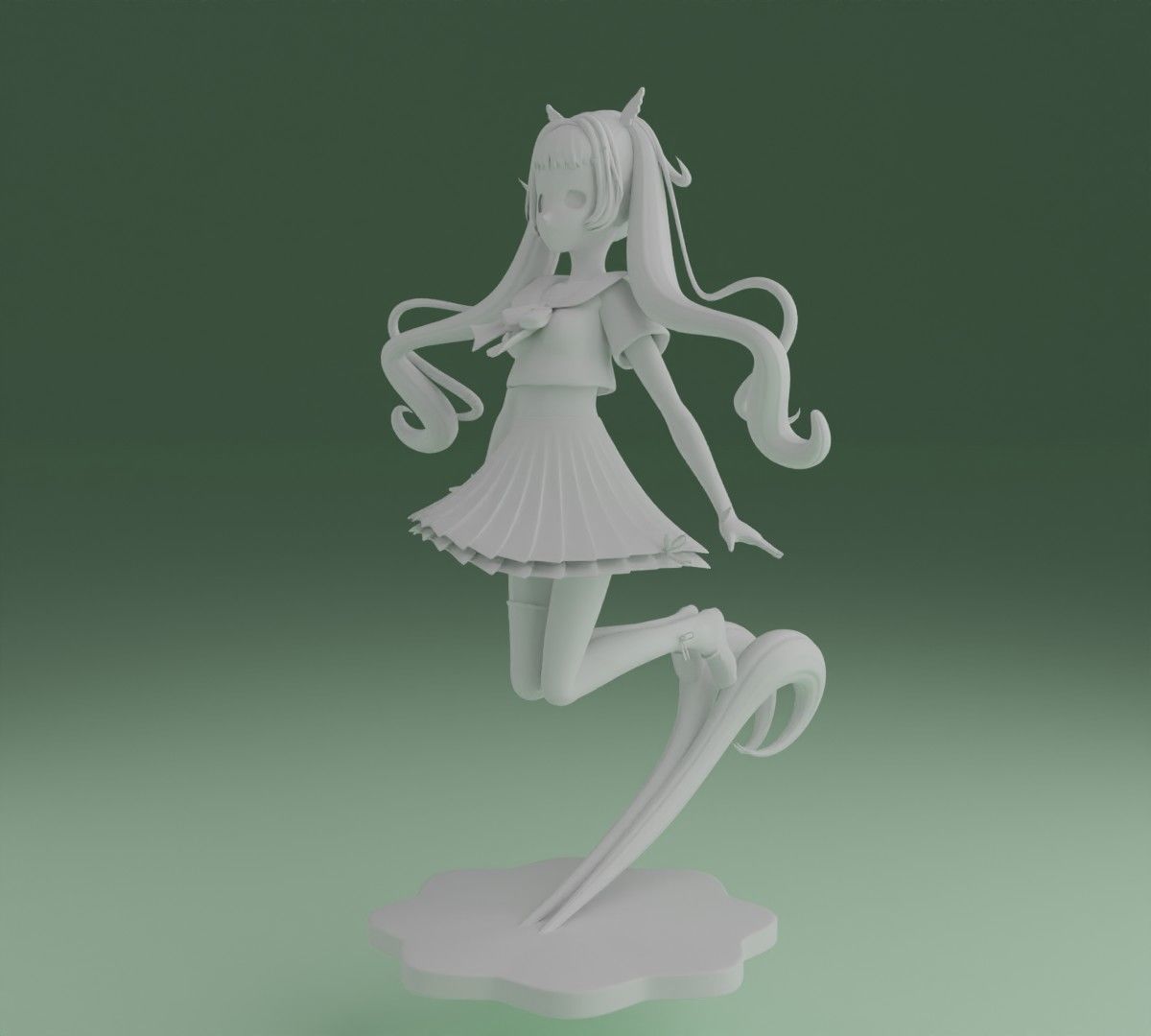 anime school uniform  3D print model_8