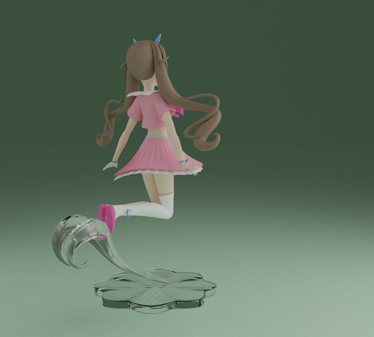 anime school uniform  3D print model_4