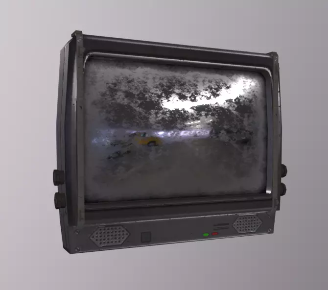 TV Monitor Thin Low-poly 3D model_0