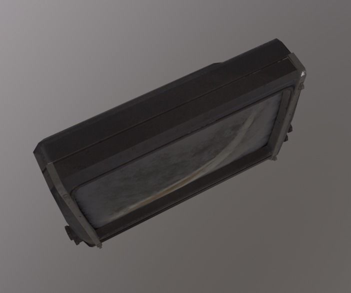 TV Monitor Thin Low-poly 3D model_4