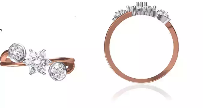 Women Wedding Engagement Ring STL FBX JCD Details