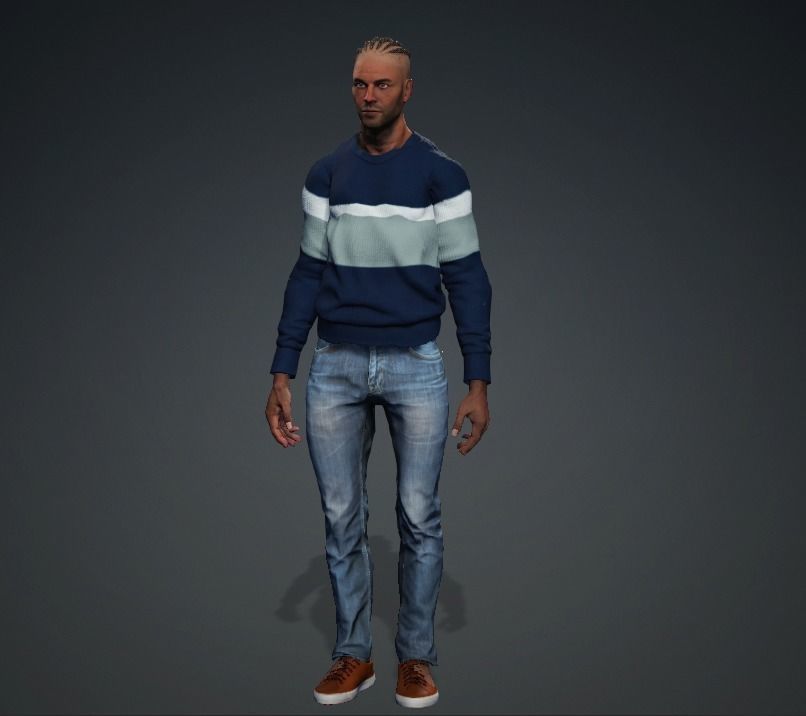 Middle Age Man Alex 3D model 3D model 3D model_4