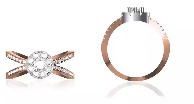 Women Wedding Engagement Ring STL FBX JCD Details