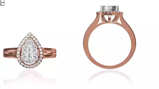 Women Wedding Engagement Ring STL FBX JCD Details