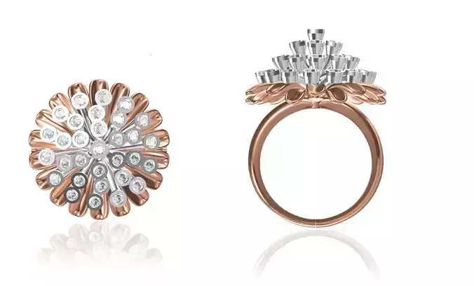 Women Wedding Engagement Ring STL FBX JCD Details