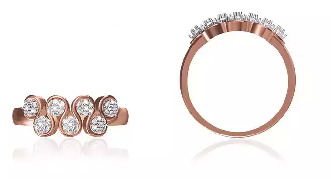 Women Wedding Engagement Ring STL FBX JCD Details