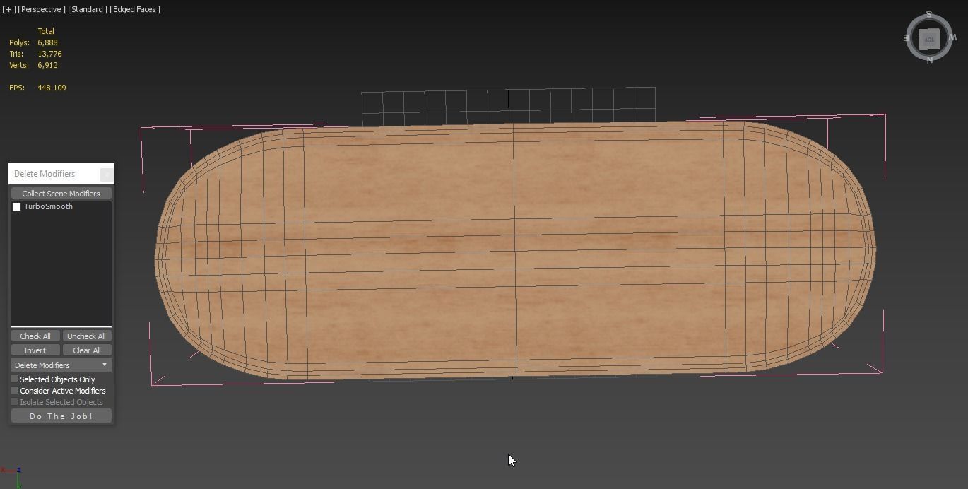 Breakfast table in light oak 3D model_4