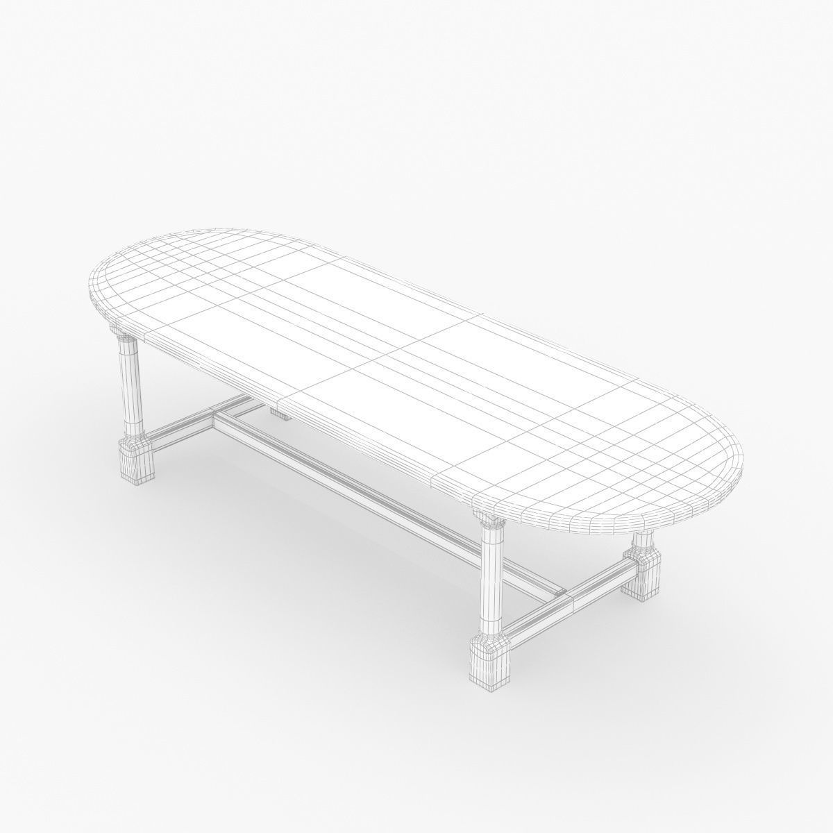 Breakfast table in light oak 3D model_32