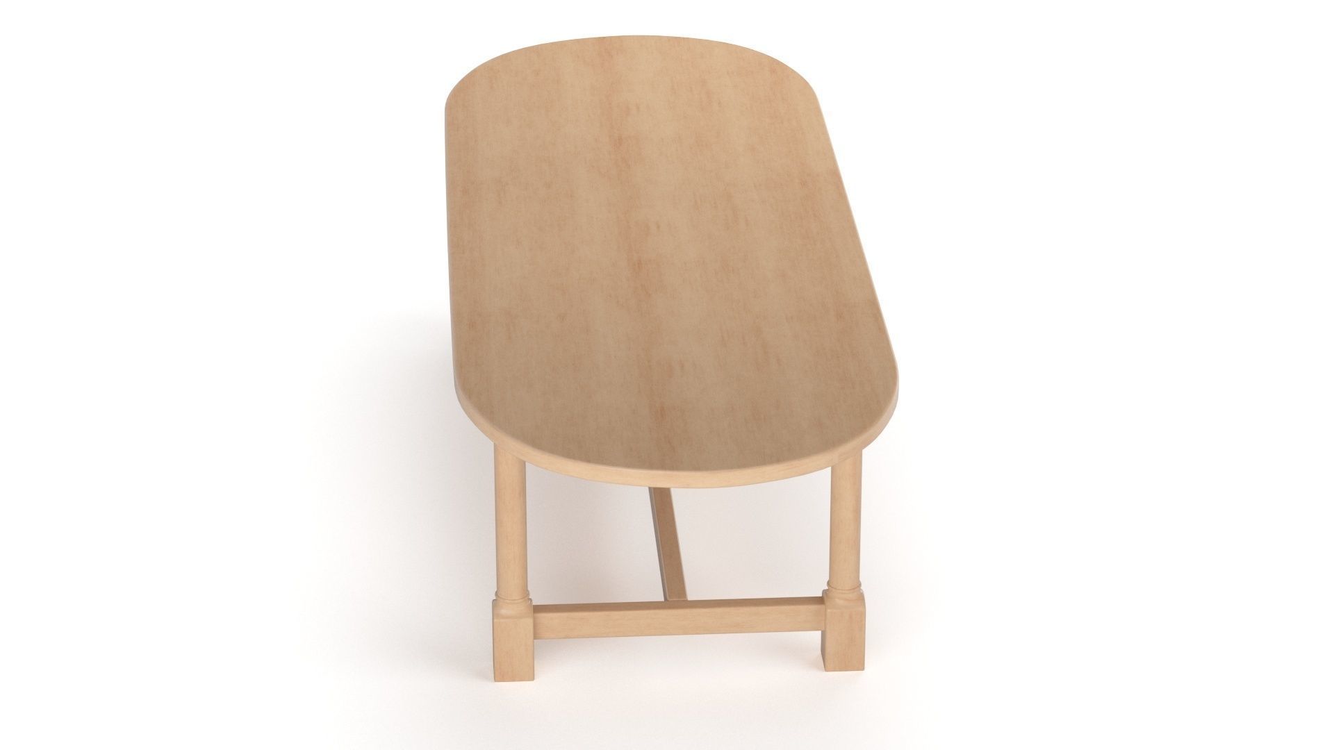 Breakfast table in light oak 3D model_26